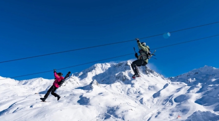 Zipline La Bee in Val Thorens.
